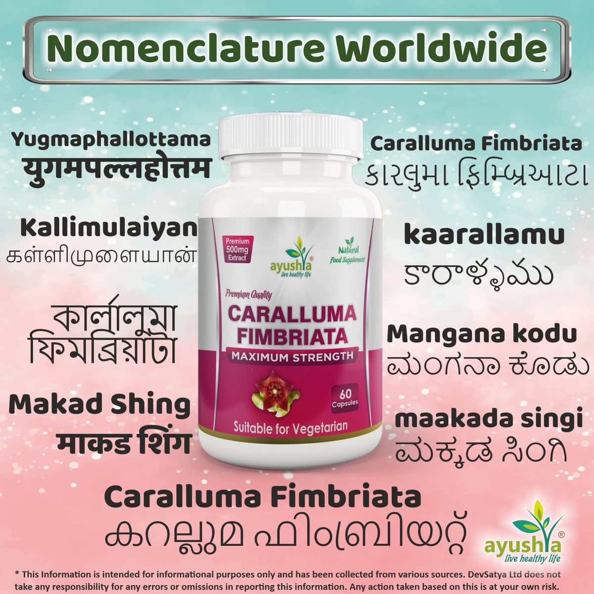 Ayushya Caralluma Fimbriata Capsules (Famine