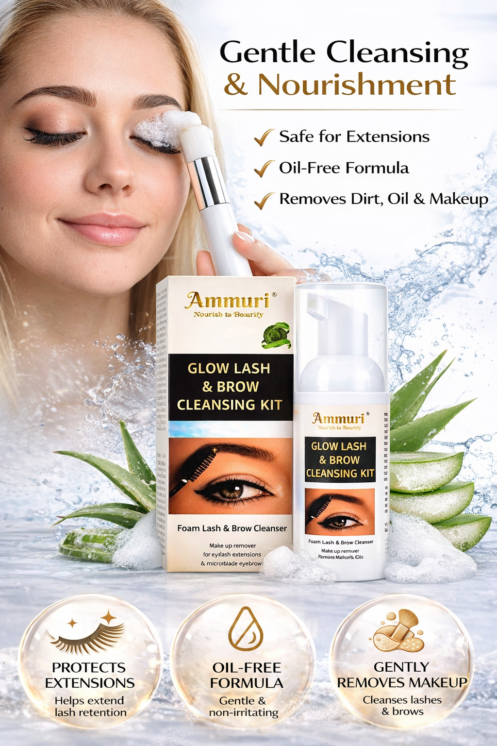 Ammuri Lash & Brow Cleanser Foam