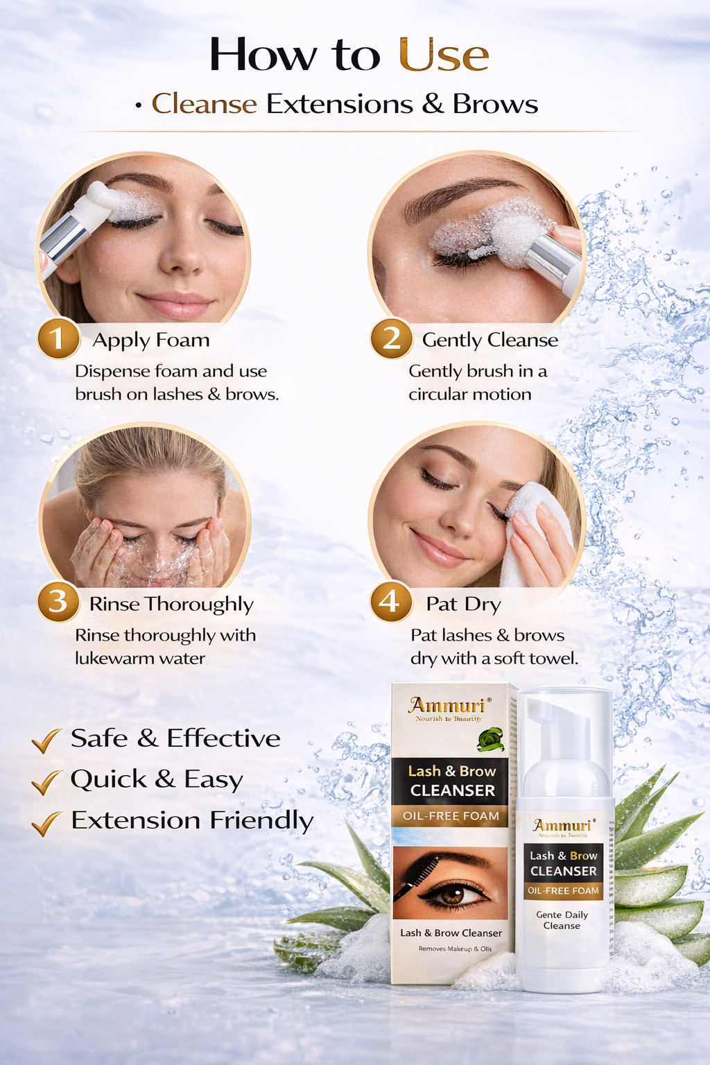 Eyelash Extension Shampoo & Lash Brow Cleansing