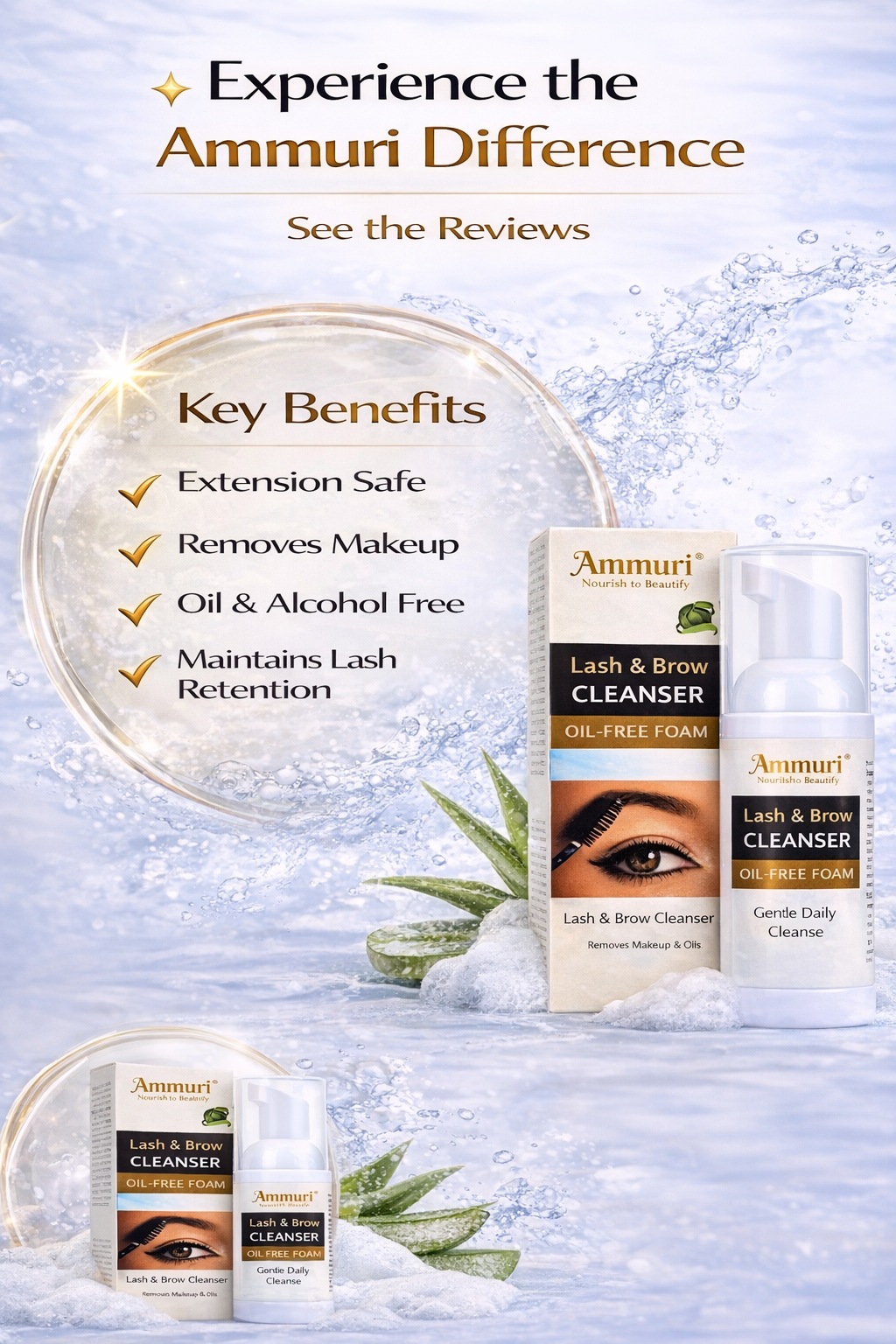 Ammuri Lash & Brow Cleanser Foam