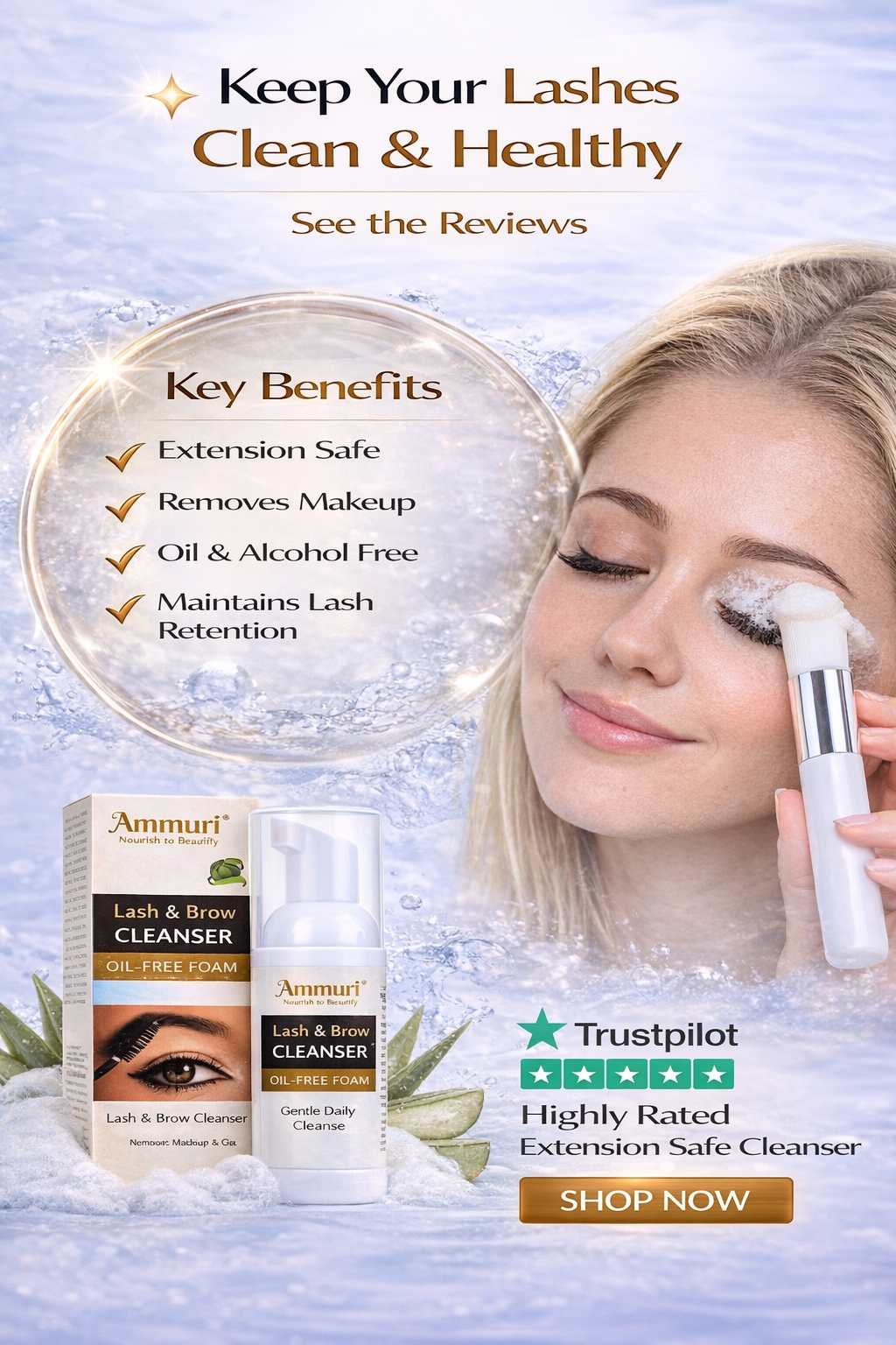 Ammuri Lash & Brow Cleanser Foam