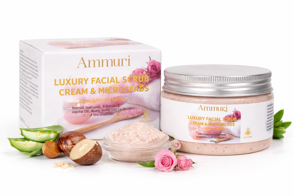 Retinol Facial Scrub & Exfoliating Cream for Smooth