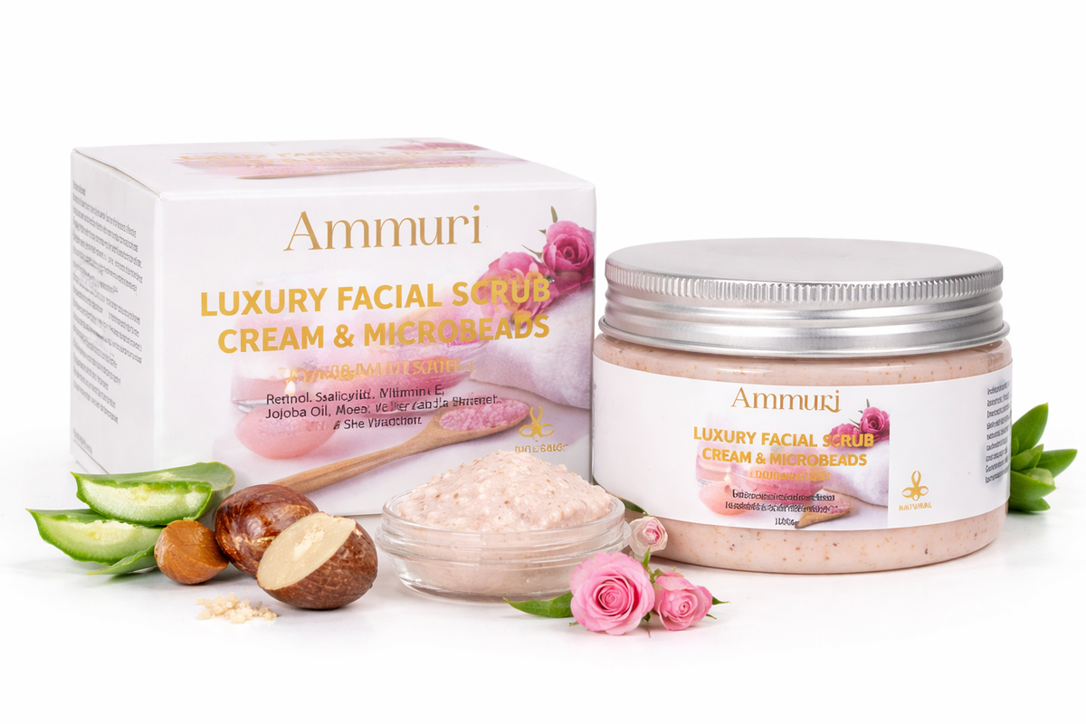 Retinol Facial Scrub & Exfoliating Cream for Smooth