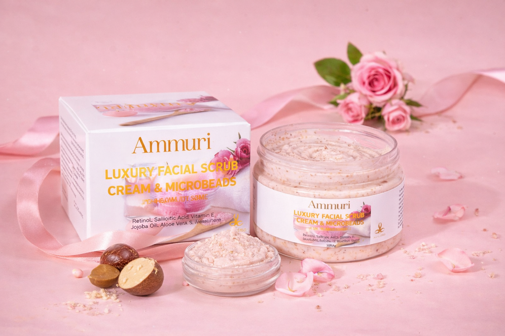 Retinol Facial Scrub & Exfoliating Cream for Smooth