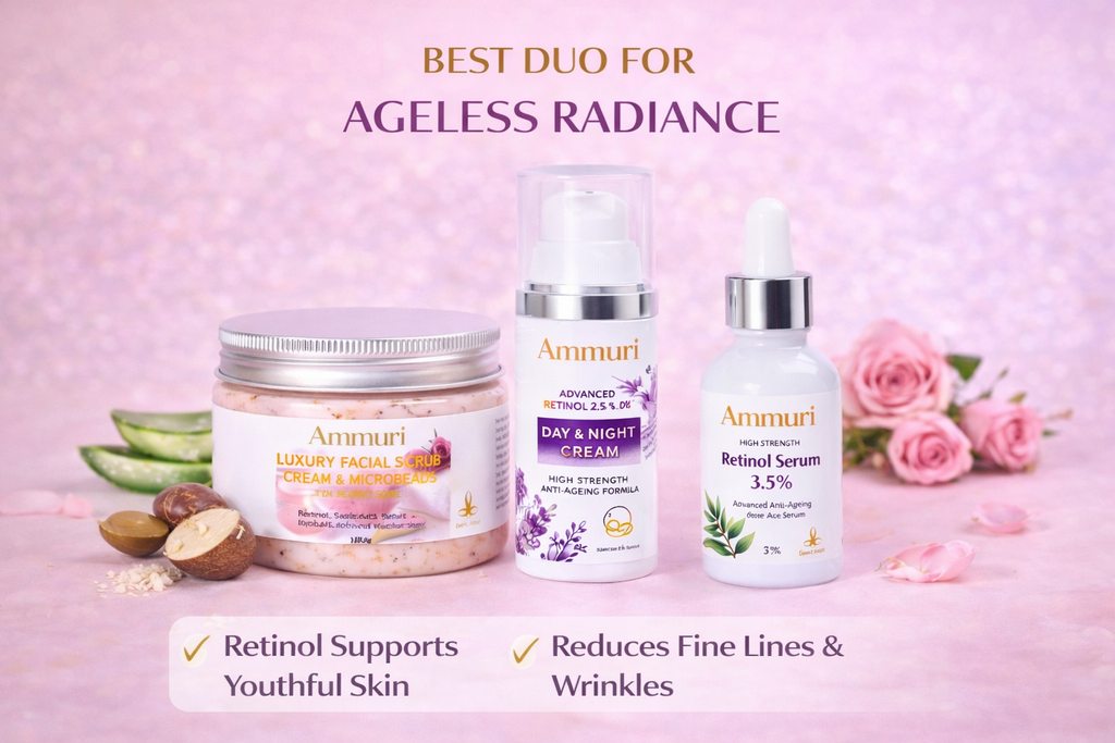Retinol Facial Scrub & Exfoliating Cream for Smooth