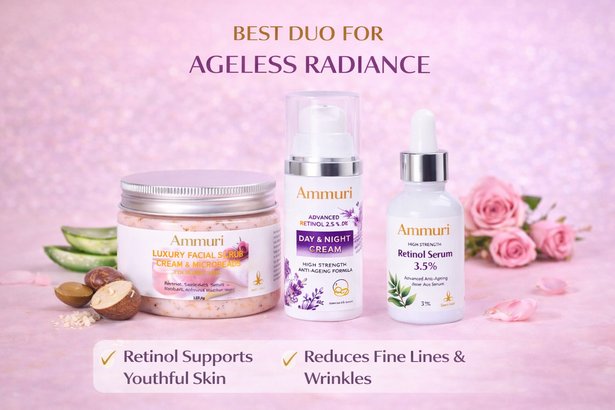Retinol Facial Scrub & Exfoliating Cream for Smooth