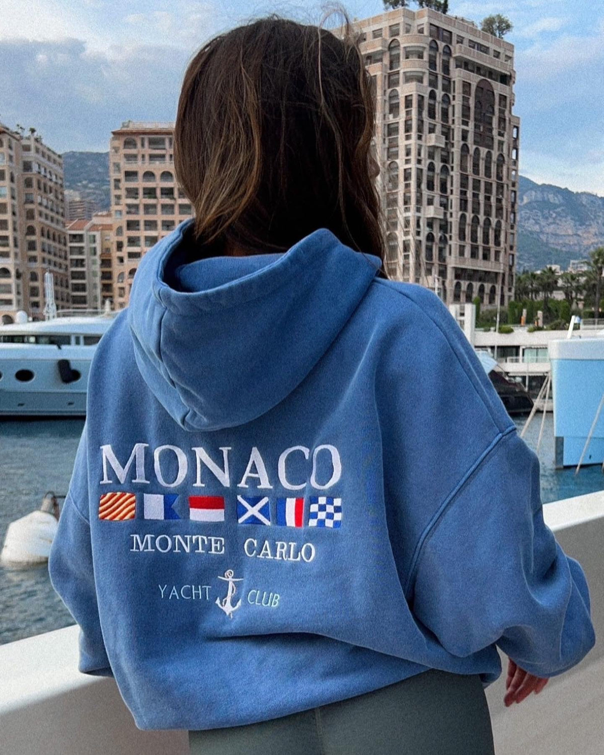 Monaco Heavyweight Hoodie Blue