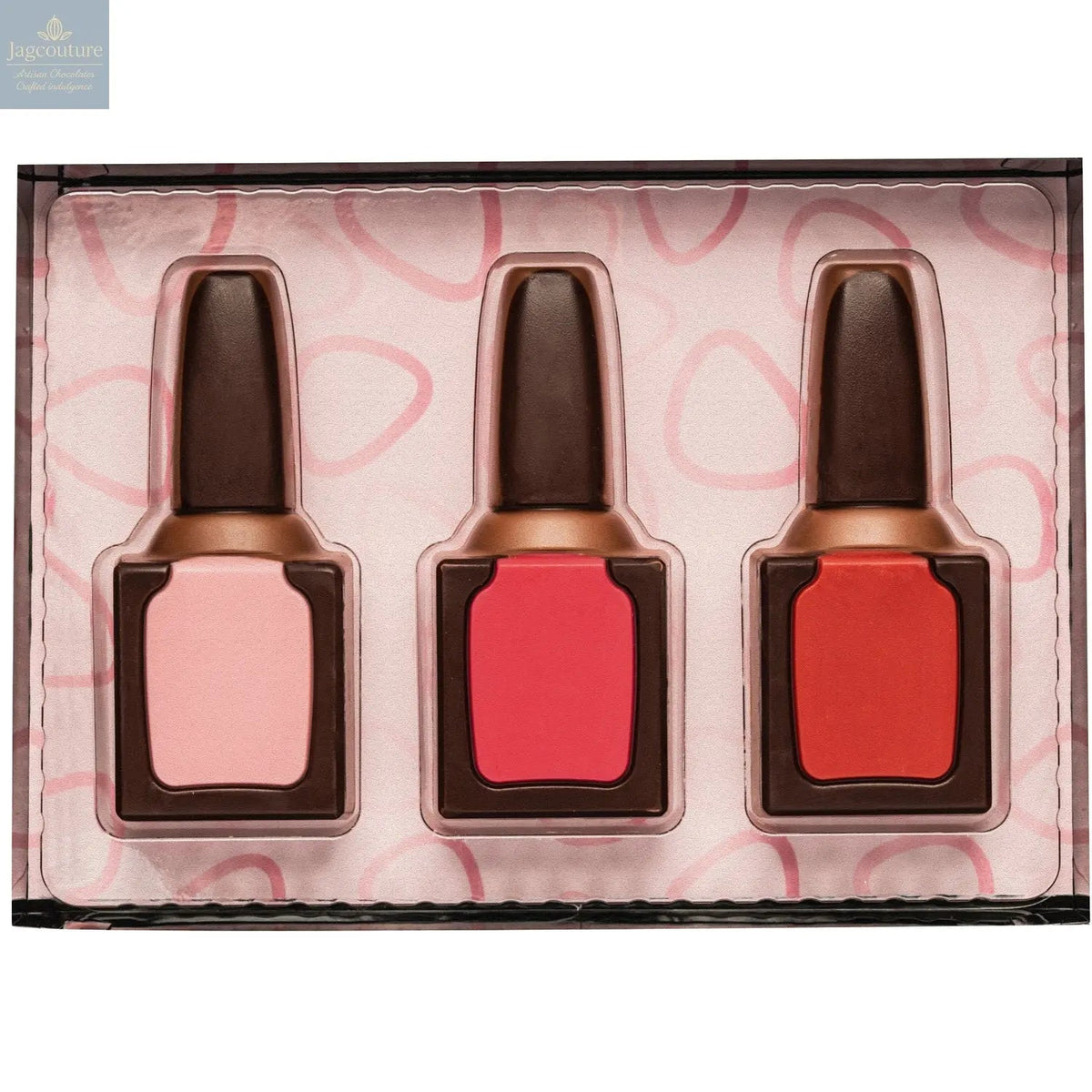 Coffret de vernis à ongles en chocolat au lait décoré - 105 mm