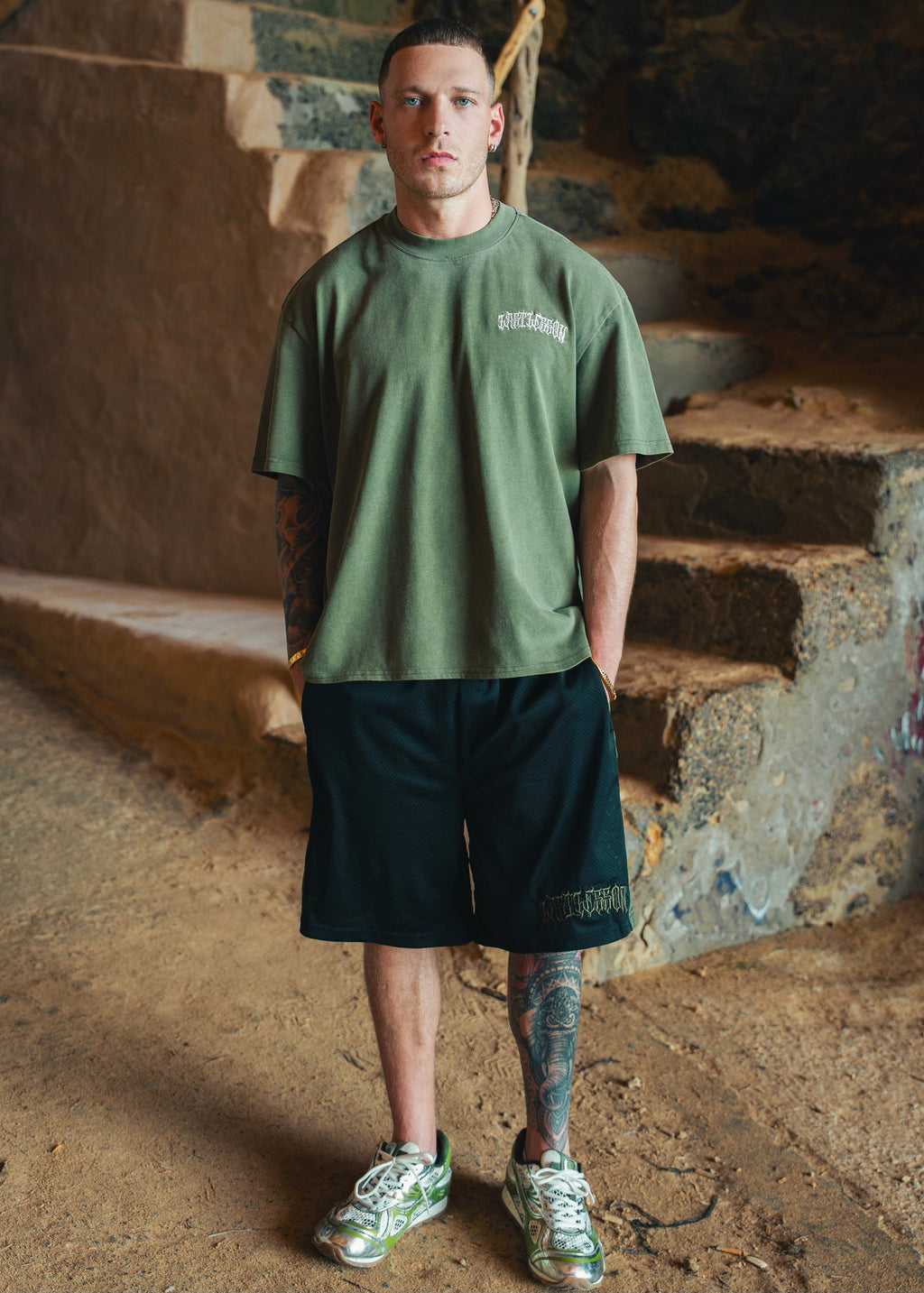 - Army Green Script TShirt