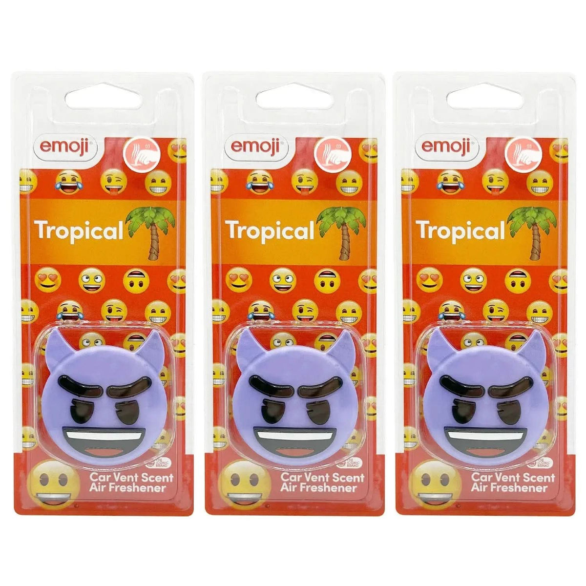 Emoji® Devil Vent Clip Car Air Freshener - Tropical Scent