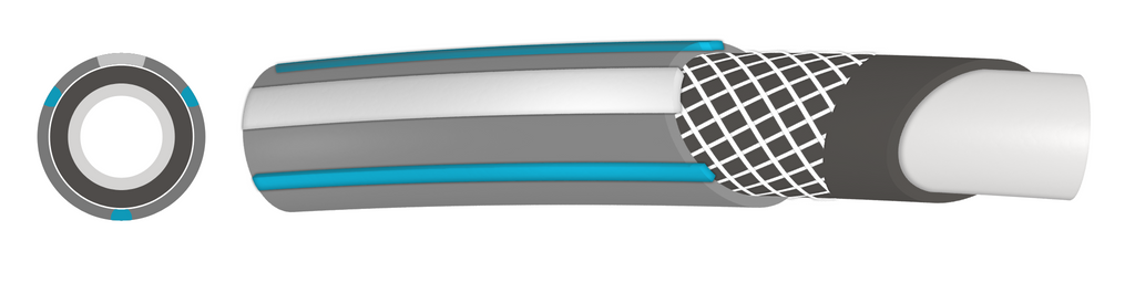 Garden Hose Set Gray (Black Connectors)