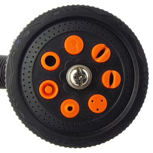 7 - Function Garden Hose Sprayer (Black/Orange Zebra)