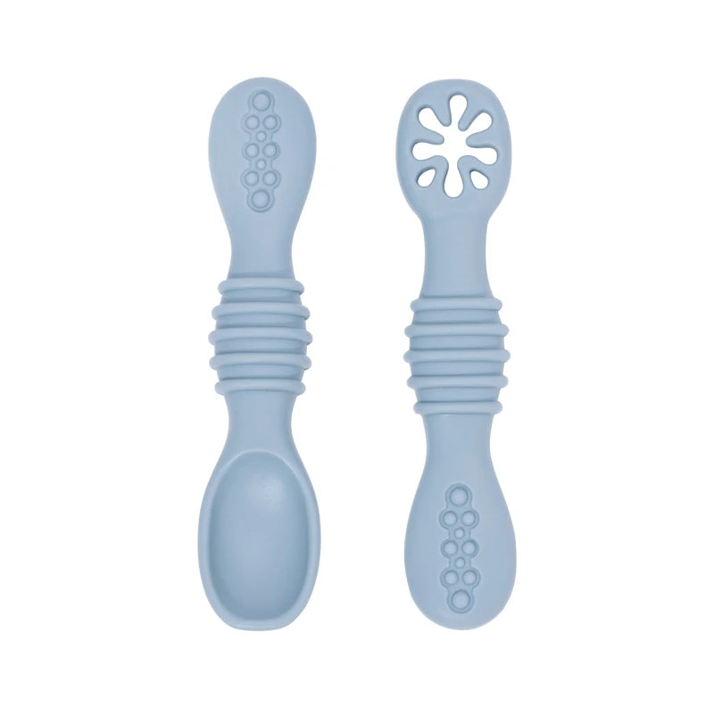 Baby Spoon Fork Set Food Grade Silicone Sticky
