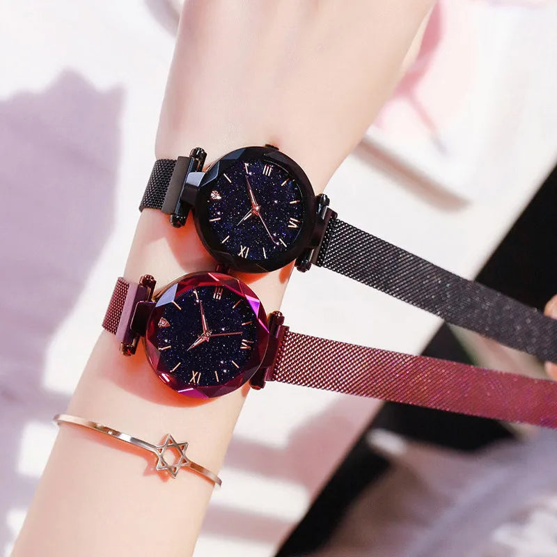 Reloj Mujer Luxury Starry Sky Women Watches Magnetic