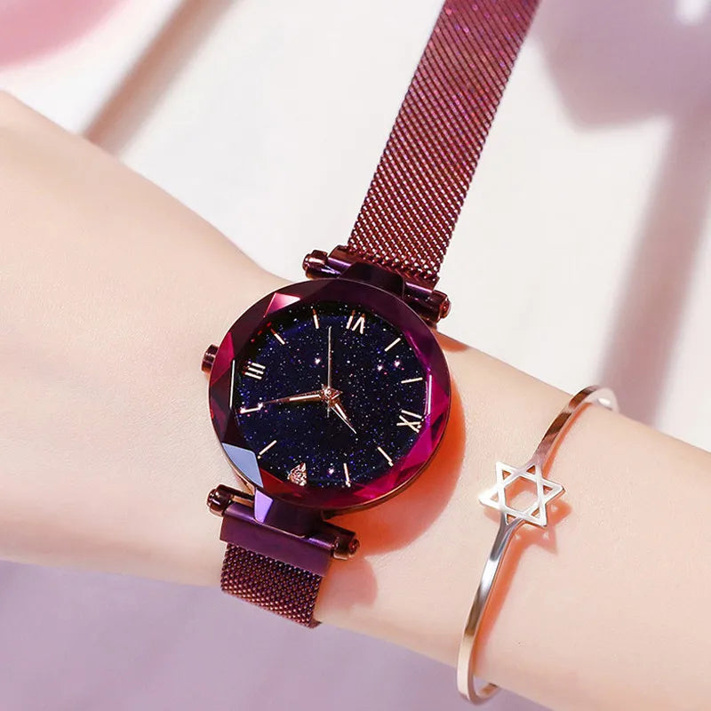 Reloj Mujer Luxury Starry Sky Women Watches Magnetic