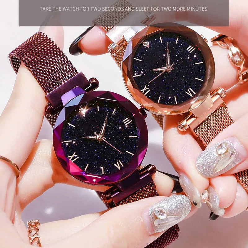 Reloj Mujer Luxury Starry Sky Women Watches Magnetic