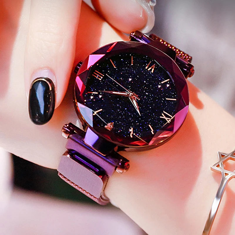 Reloj Mujer Luxury Starry Sky Women Watches Magnetic