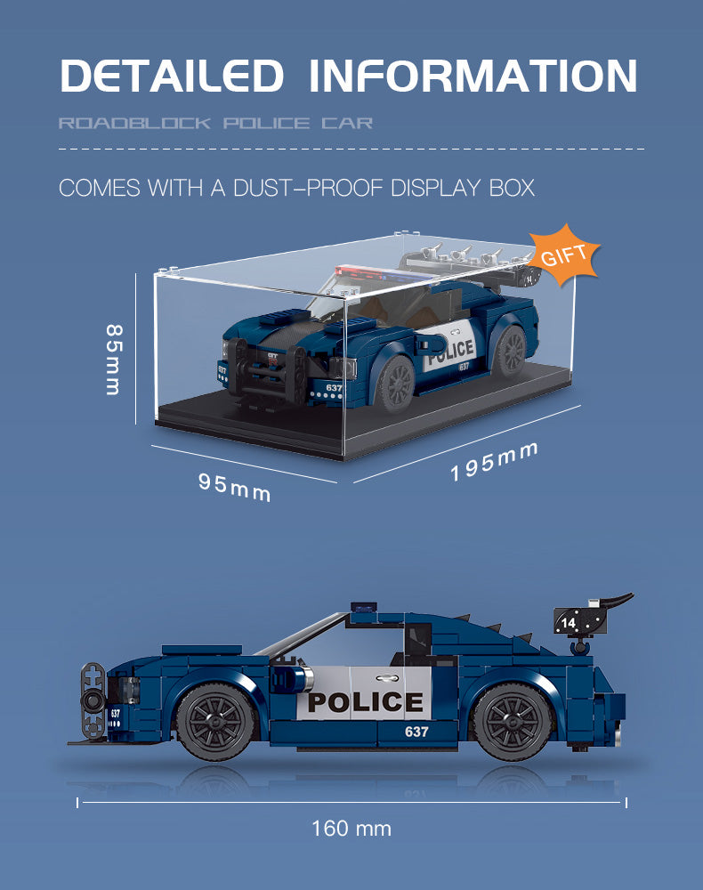 Mould King Police Car Roadblock 637 27002