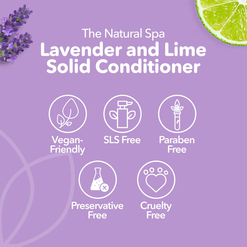 Lavender & Lime Solid Conditioner Bar | Natural