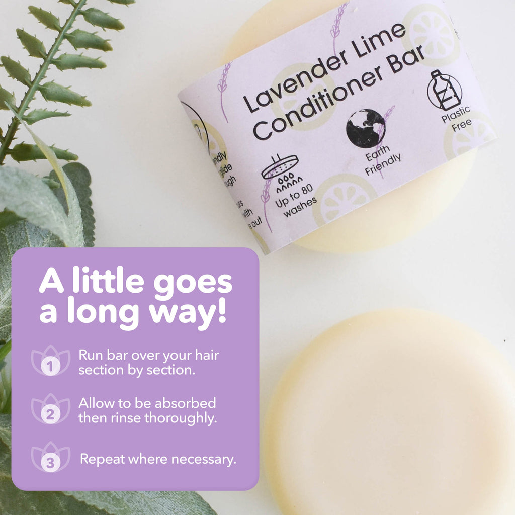 Lavender & Lime Solid Conditioner Bar | Natural