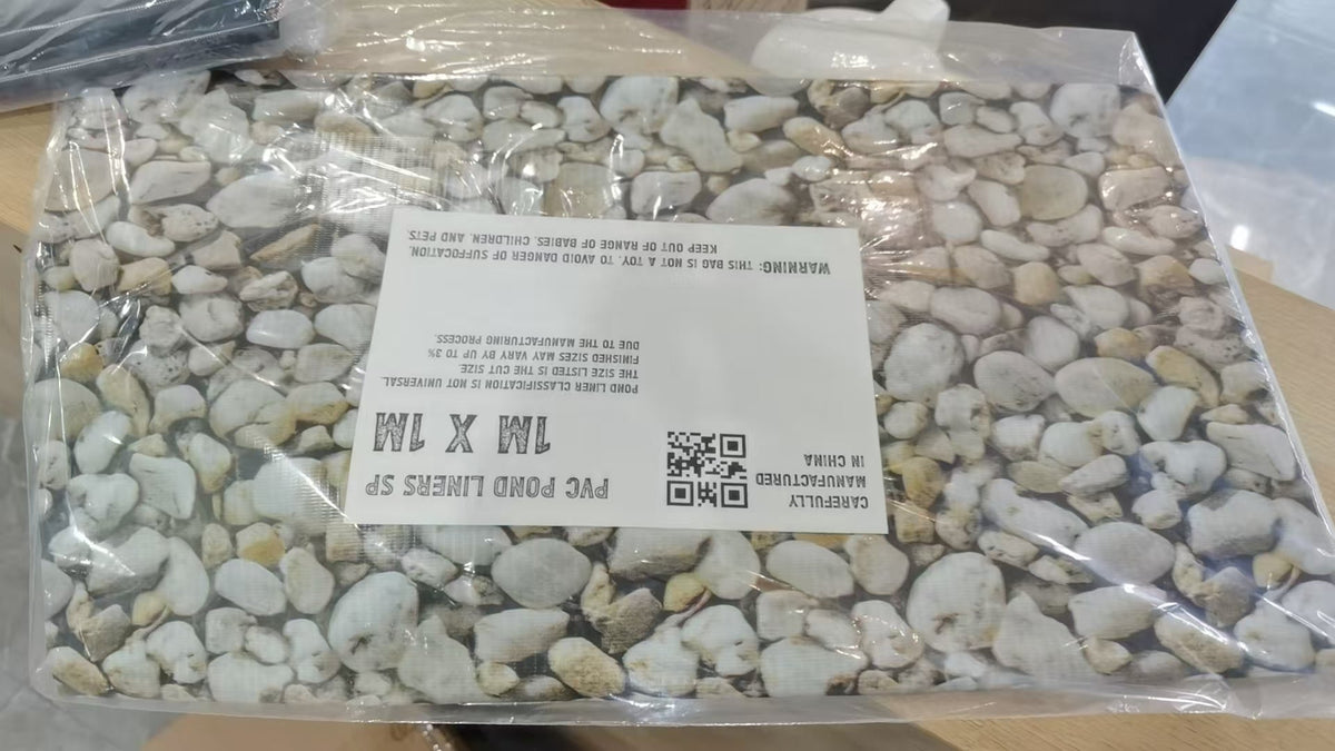 Small Pebble Print PVC 450gsm Pond Liner 3m x 4m