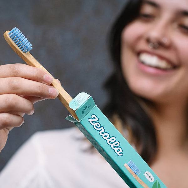 Brosse à dents en bambou d'origine végétale - Enfant