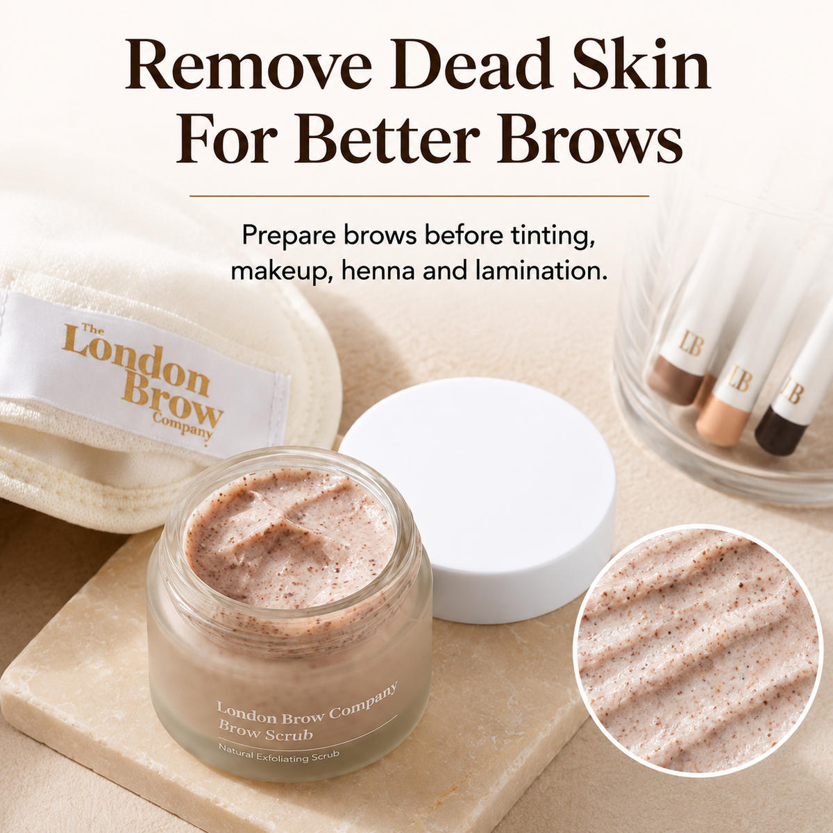 Exfoliating Brow Scrub - Natural Pre
