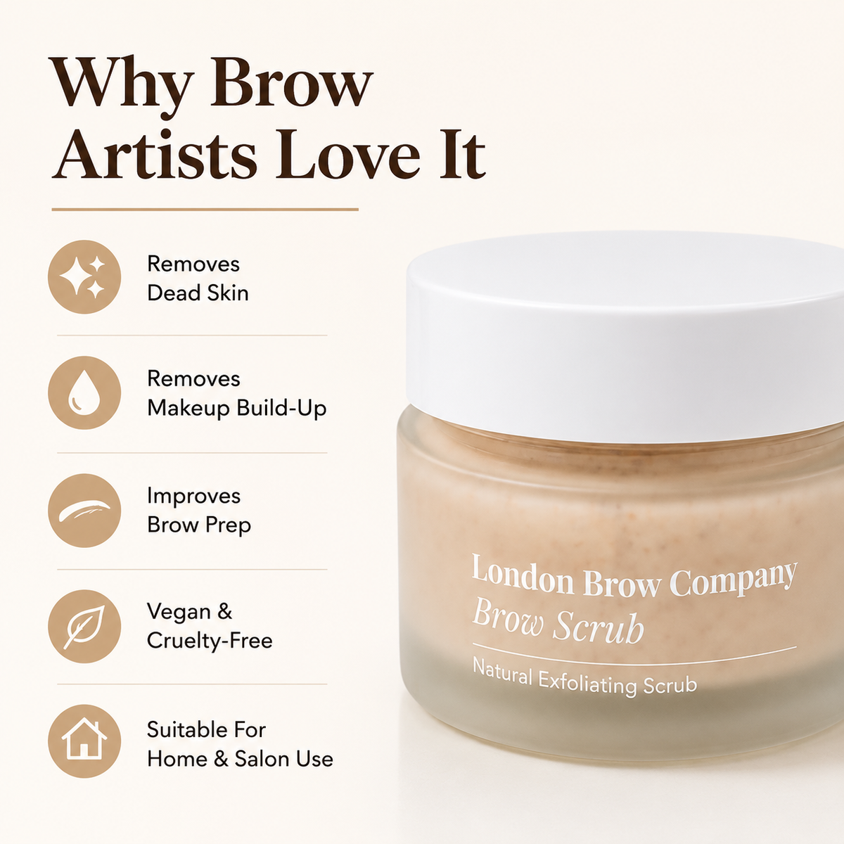 Exfoliating Brow Scrub - Natural Pre
