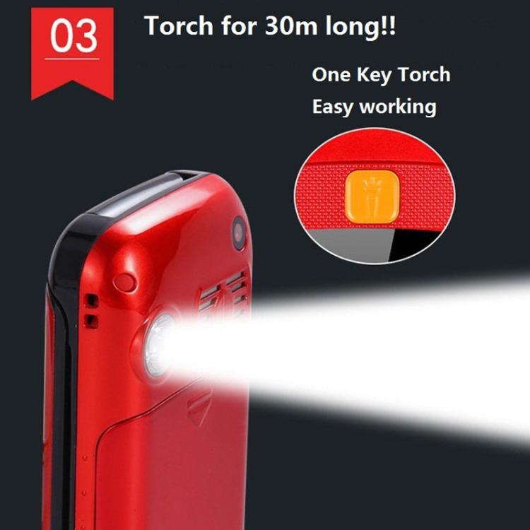 Mafam F899 Flip Phone, 2.4 inch, 32MB+32MB, Support FM, SOS, GSM, Family Number, Big Keys, Dual SIM, EU Plug, EU Plug