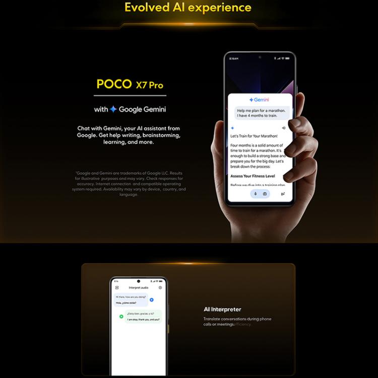 Xiaomi POCO X7 Pro 5G Global, 12GB+256GB, In-screen Fingerprint, 6.67 inch Xiaomi HyperOS 2 MediaTek Dimensity 8400-Ultra Octa Core, NFC, Network: 5G, 12GB+256GB