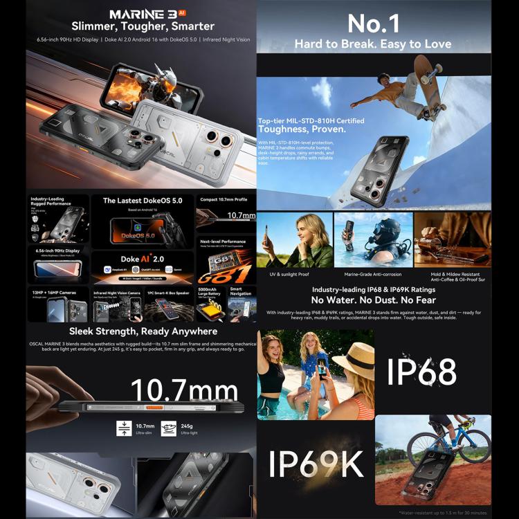 Blackview Oscal Marine 3, 8GB+128GB