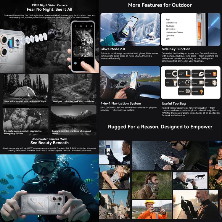 Blackview Oscal Marine 3, 8GB+128GB