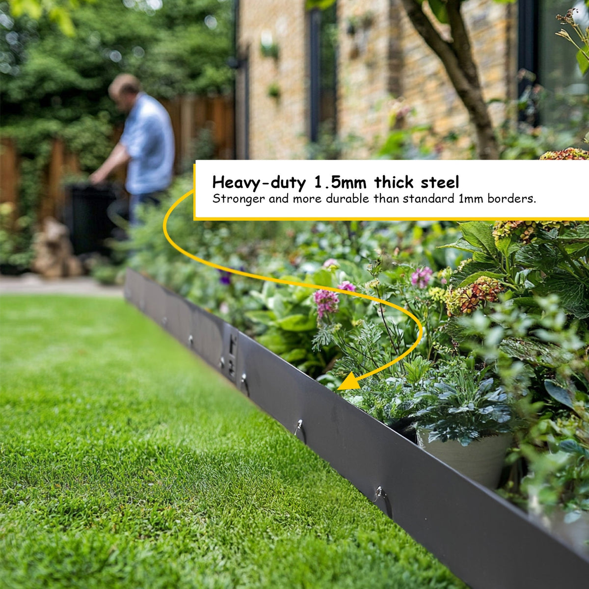 Bordure de jardin en métal pour pelouse
