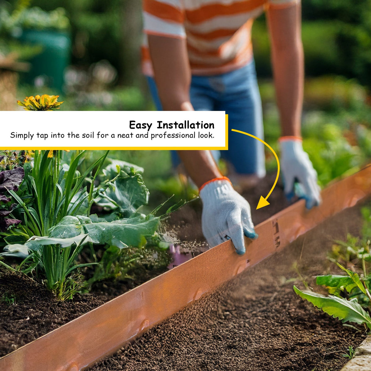 Bordure de jardin en métal pour pelouse