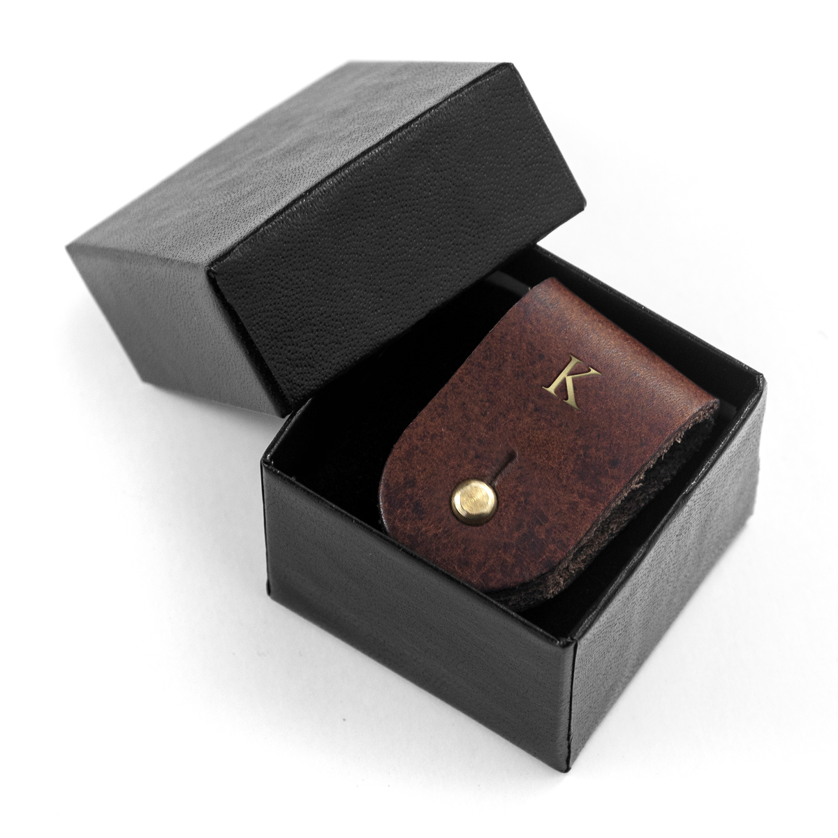 Personalised Leather Earphone Holder