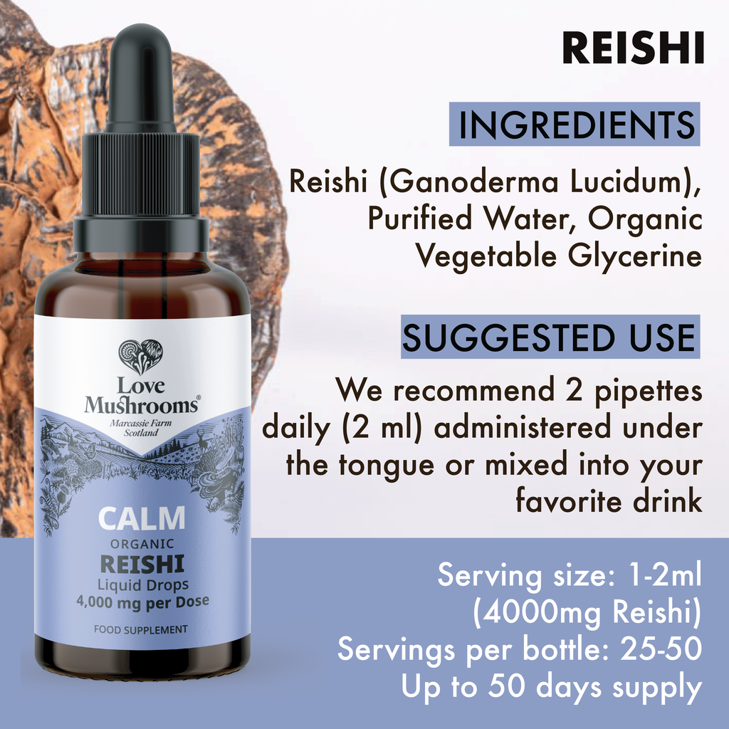Reishi Liquid Drops (50ml) - 4000mg per Dose