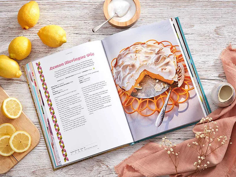 Livre de recettes classiques rétro