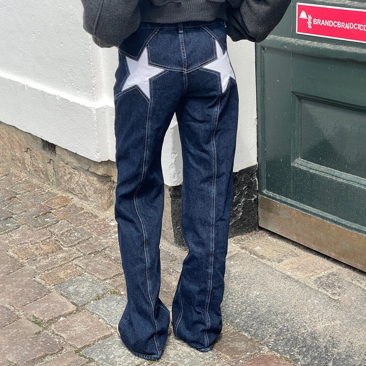 Women's Y2K Vintage Jeans Aesthetic Star Pattern Print