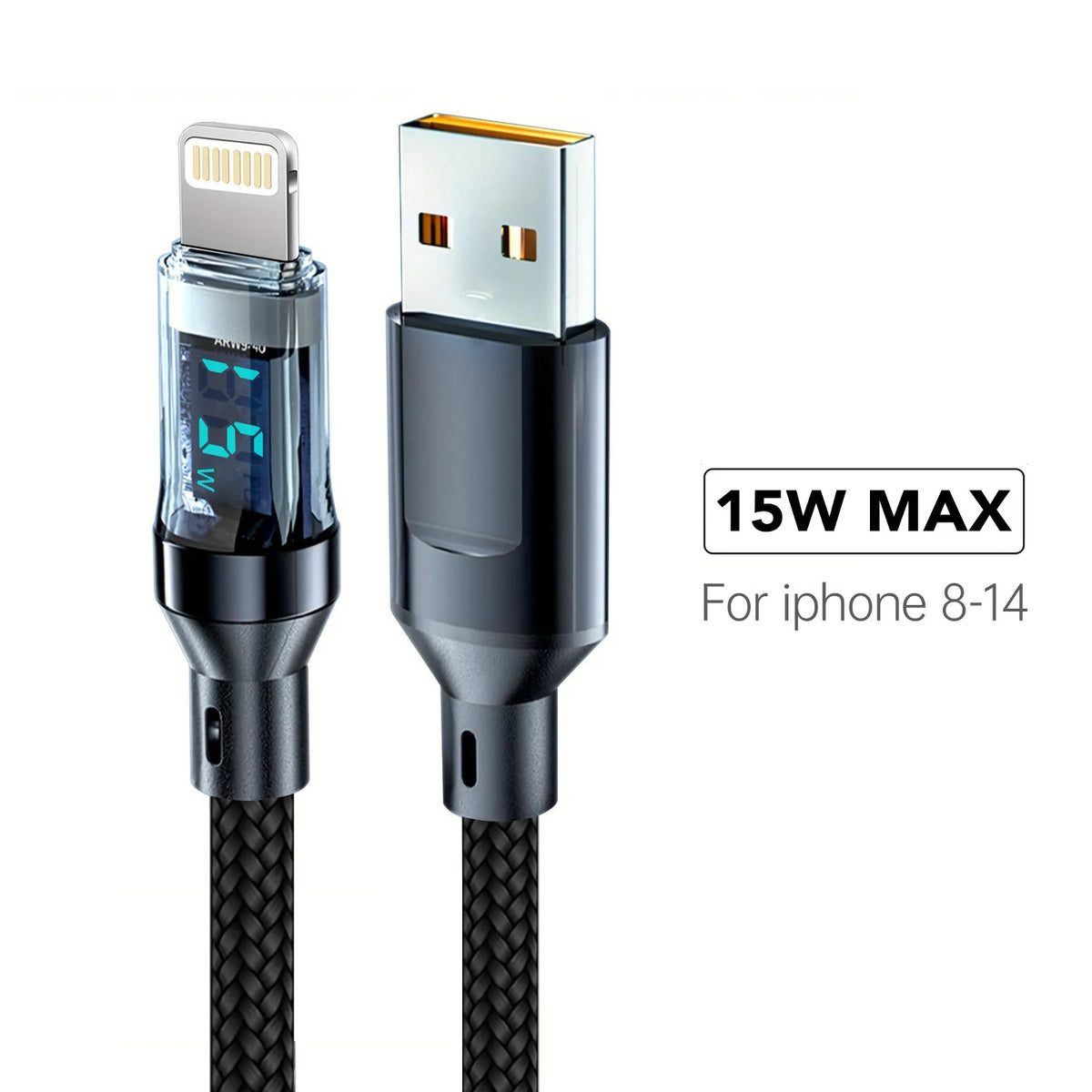 OOZCC LCD Watt Display Cable, Max 120W Super Fast