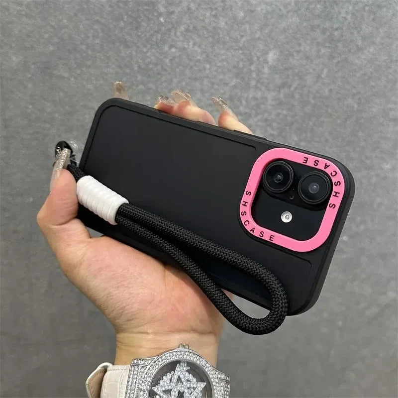 Fashion Lens Collision Color Wrist Strap Cases