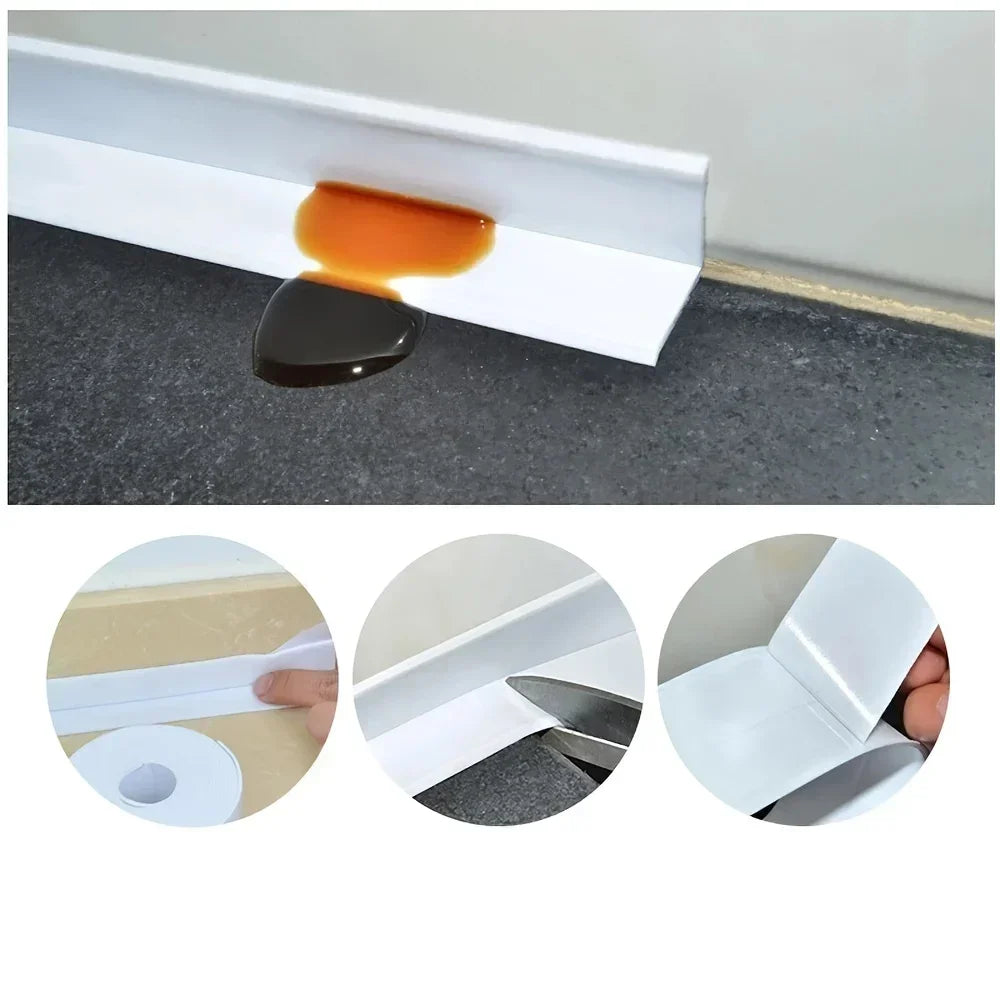 Ruban d'étanchéité étanche en PVC de 1m/3.2m pour salle de bain