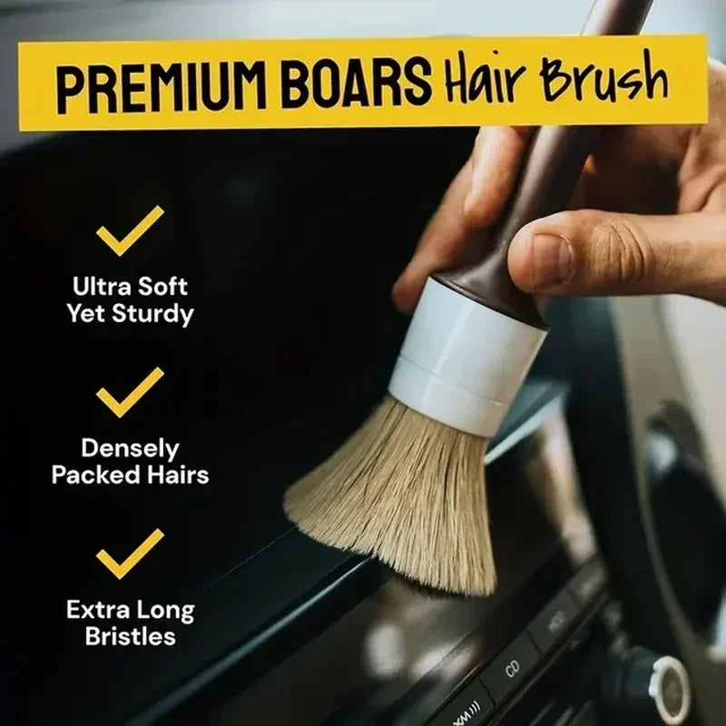 Car Exterior & Interior Detail Brush Boar Hair