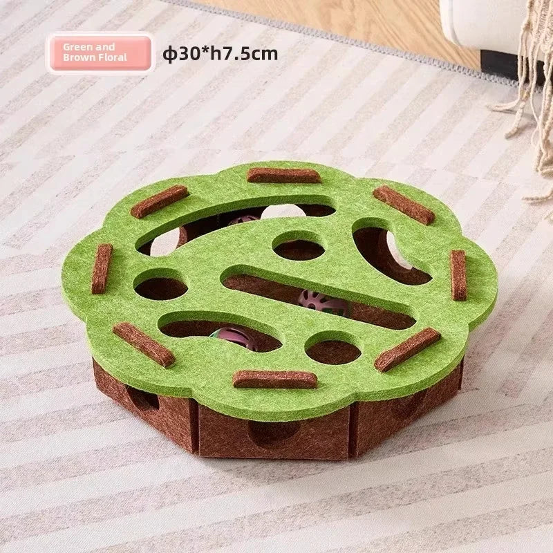 Cat Puzzle Toy Felt Puzzle Box Cat Exercise Toy