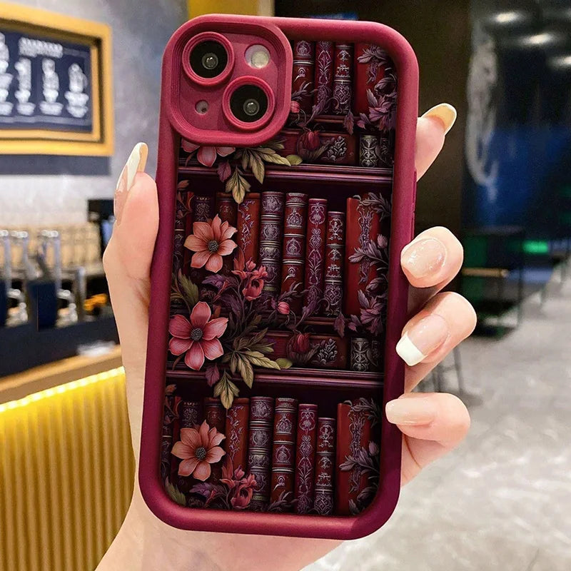 Coque iPhone 13 – Bibliothèque florale aquarelle