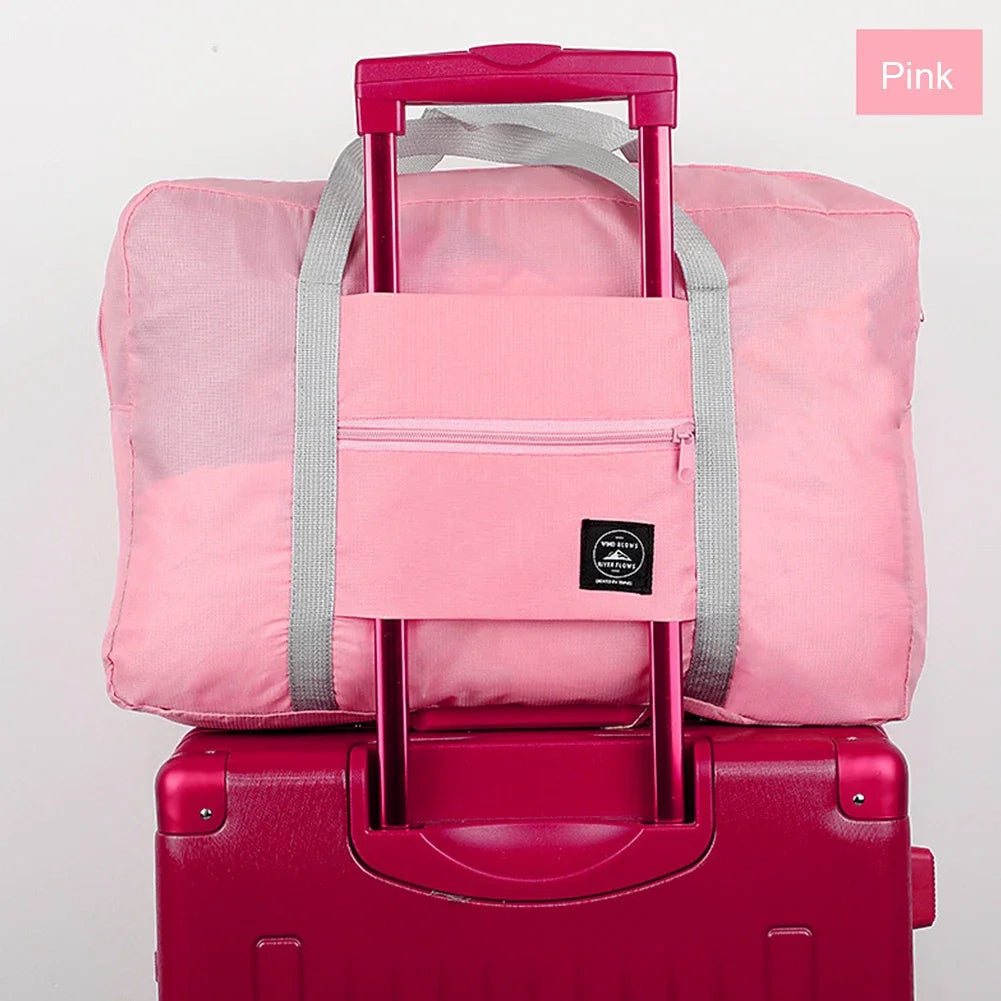 Solid Color Waterproof Folding Travel Bag