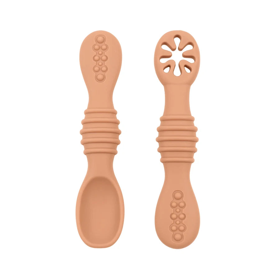 Baby Spoon Fork Set Food Grade Silicone Sticky