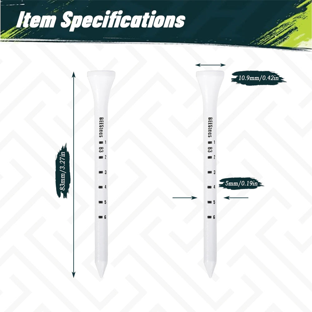 Premium Wooden Golf Tees with Height Marker