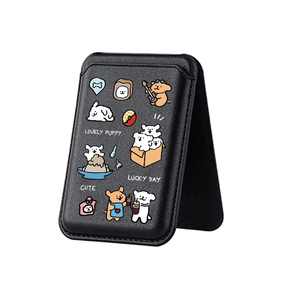 Cute line Dog Upgrade purse Hide Stand for iPhone