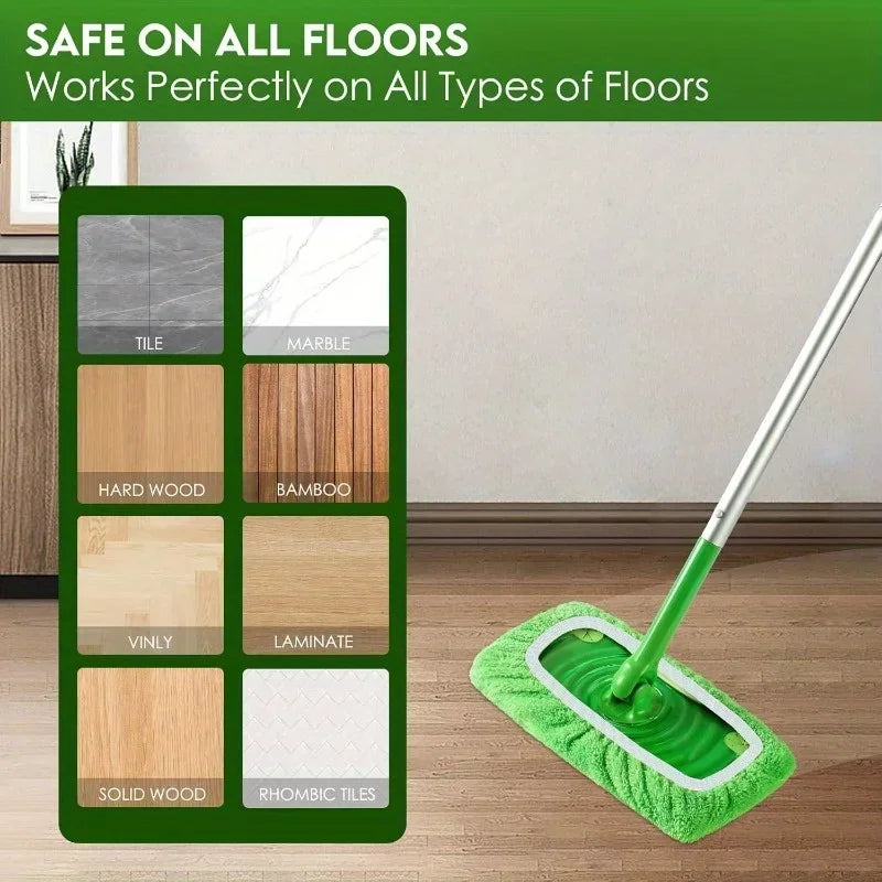 4 Reusable Mop Pads with High Water Absorption