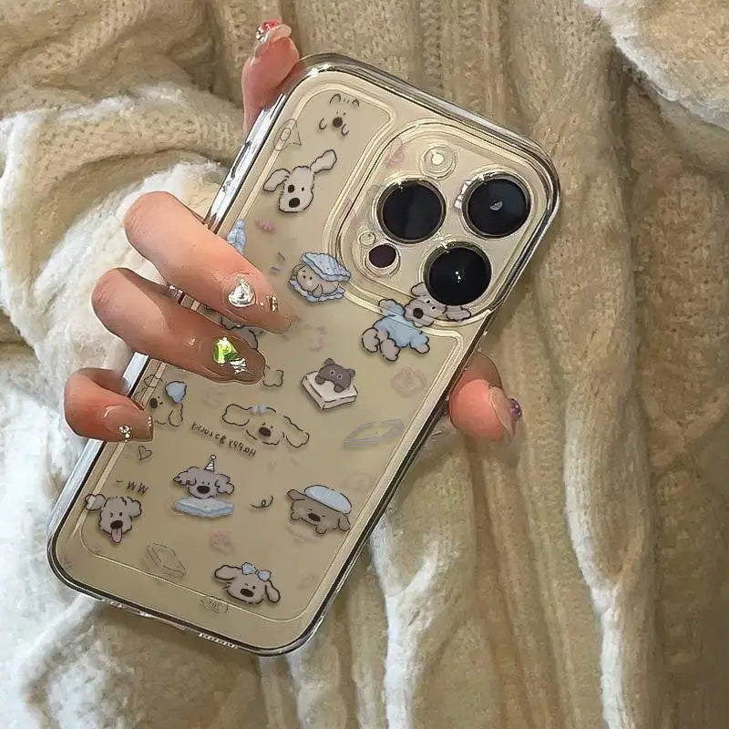 Cartoon Puppy Case For iPhone 16 15 14 13 12 11